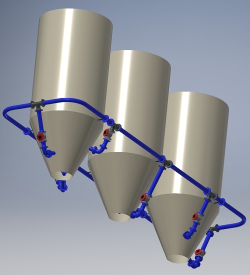 Optimization of the cannon system for installations on battery silos