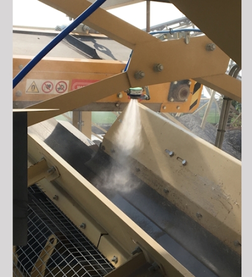 Clouds of dust during material handling, crushing and processing