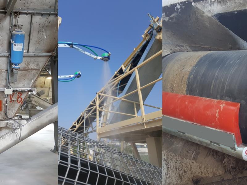 Clogged stored structure, industrial dusts, dirty conveyor belts…3 problems, just 1 solution!